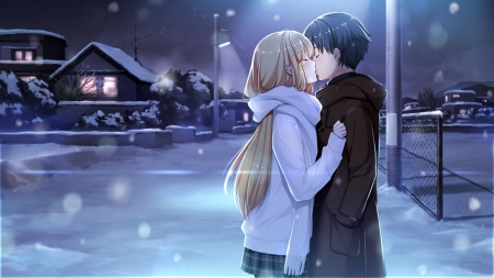 ﻿Cute Couple kissing Wallpaper HD