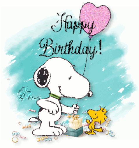 Happy Birth day Snoopy gif image