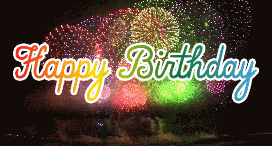 Happy Birthday Fireworks Gif free
