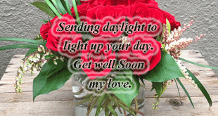 Get well soon my love message for her